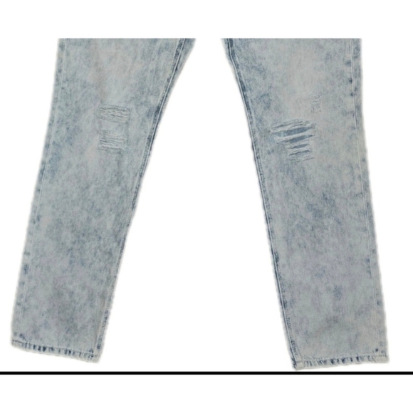 Sean John Men's Mercer Slim Straight Acid Wash Distressed Jeans Size 38x34 - Picture 4 of 6